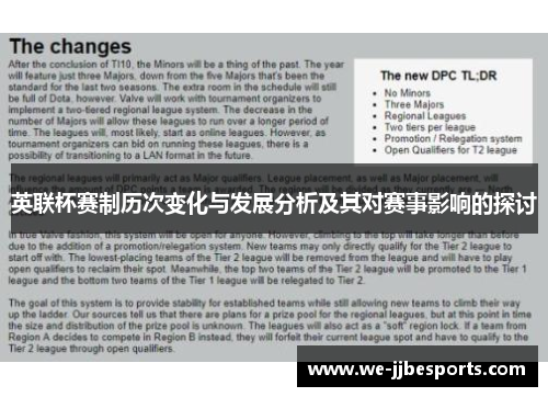 英联杯赛制历次变化与发展分析及其对赛事影响的探讨